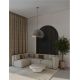 Pendule, Lustre suspendate - Lustra suspendata design modern, Stone Gray, AERE, L 60cm
