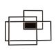 Aplica LED XXL dimabila design modern GEOMETRIC negru