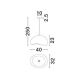 Pendule, Lustre suspendate - Lustra suspendata design modern, Stone Gray, AERE, L 40cm