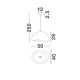 Pendule, Lustre suspendate - Lustra suspendata design modern, Stone Gray, AERE, L 50cm