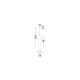Pendule, Lustre suspendate - Pendul design modern, Stone Brown, TEMPUS, 18x48cm