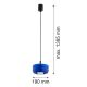 Pendule, Lustre suspendate - Pendul modern, Living, Hol, Scara, Sticla, Cobalt, TEVO