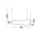 Pendule, Lustre suspendate - Lustra LED suspendata design modern DUSSA negru, 90x45cm