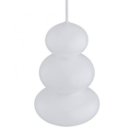 Pendule, Lustre suspendate - Lustra suspendata din Sticla, Alb, ORLANDO