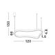 Pendule, Lustre suspendate - Lustra LED suspendata design modern DUSSA negru, 120x66cm