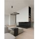 Pendule, Lustre suspendate - Lustra LED suspendata design modern DUSSA negru, 120x66cm