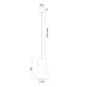 Pendule, Lustre suspendate - Lustra suspendata din Sticla, Miere Lucios, ORLANDO