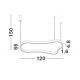 Pendule, Lustre suspendate - Lustra LED suspendata design modern DUSSA alb, 120x66cm