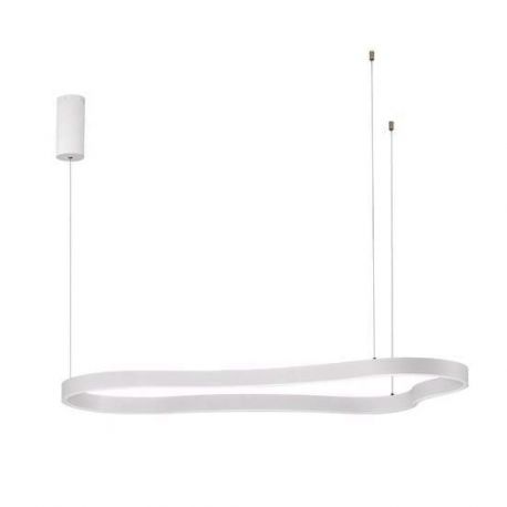 Pendule, Lustre suspendate - Lustra LED suspendata design modern DUSSA alb, 120x66cm
