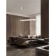 Pendule, Lustre suspendate - Lustra LED suspendata design modern DUSSA alb, 120x66cm
