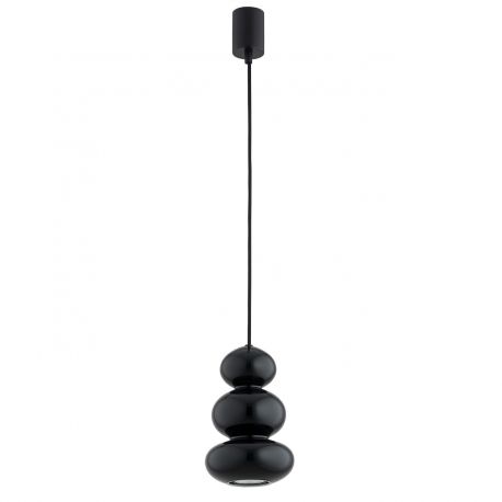 Pendule, Lustre suspendate - Lustra suspendata din Sticla, Negru Verzui, ORLANDO