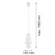 Pendule, Lustre suspendate - Lustra suspendata din Sticla, Alb Lucios, ORLANDO PLUS