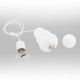 Pendule, Lustre suspendate - Lustra suspendata din Sticla, Alb Lucios, ORLANDO PLUS