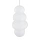 Pendule, Lustre suspendate - Lustra suspendata din Sticla, Alb Lucios, ORLANDO PLUS