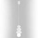 Pendule, Lustre suspendate - Lustra suspendata din Sticla, Alb Lucios, ORLANDO PLUS