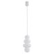 Pendule, Lustre suspendate - Lustra suspendata din Sticla, Alb Lucios, ORLANDO PLUS