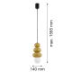 Pendule, Lustre suspendate - Lustra suspendata din Sticla, Miere Lucios, ORLANDO PLUS