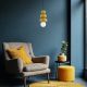 Pendule, Lustre suspendate - Lustra suspendata din Sticla, Miere Lucios, ORLANDO PLUS