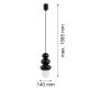 Pendule, Lustre suspendate - Lustra suspendata din Sticla, Negru Verzui, ORLANDO Plus