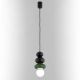 Pendule, Lustre suspendate - Lustra suspendata din Sticla, Negru Verzui, ORLANDO Plus