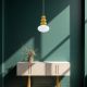 Pendule, Lustre suspendate - Lustra suspendata din Sticla, Miere Lucios, Alb, DIEGO