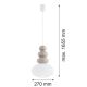 Pendule, Lustre suspendate - Lustra suspendata din Sticla, Casmir, Alb, DIEGO