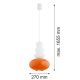 Pendule, Lustre suspendate - Lustra suspendata din Sticla, Alb, Portocaliu, DIEGO