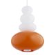 Pendule, Lustre suspendate - Lustra suspendata din Sticla, Alb, Portocaliu, DIEGO