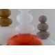 Pendule, Lustre suspendate - Lustra suspendata din Sticla, Alb, Portocaliu, DIEGO