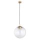Pendule, Lustre suspendate - Lustra suspendata din Sticla, Transparenta, Metal, Auriu, SACRAMENTO