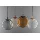 Pendule, Lustre suspendate - Lustra suspendata din Sticla, Transparenta, Metal, Auriu, SACRAMENTO