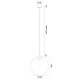 Pendule, Lustre suspendate - Lustra suspendata din Sticla, Transparenta, Metal, Auriu, SACRAMENTO