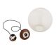Pendule, Lustre suspendate - Lustra suspendata din Sticla, Roz Opac, Metal, Teracota, SACRAMENTO
