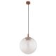 Lustra suspendata din Sticla, Roz Opac, Metal, Teracota, SACRAMENTO