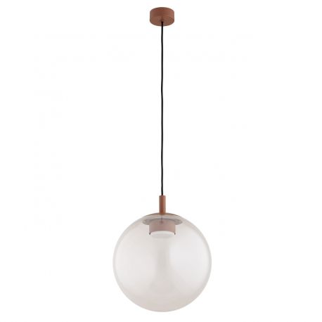 Pendule, Lustre suspendate - Lustra suspendata din Sticla, Roz Opac, Metal, Teracota, SACRAMENTO