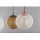 Pendule, Lustre suspendate - Lustra suspendata din Sticla, Roz Opac, Metal, Teracota, SACRAMENTO
