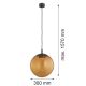 Pendule, Lustre suspendate - Lustra suspendata din Sticla, Chihlimbar, Metal, Titan, SACRAMENTO