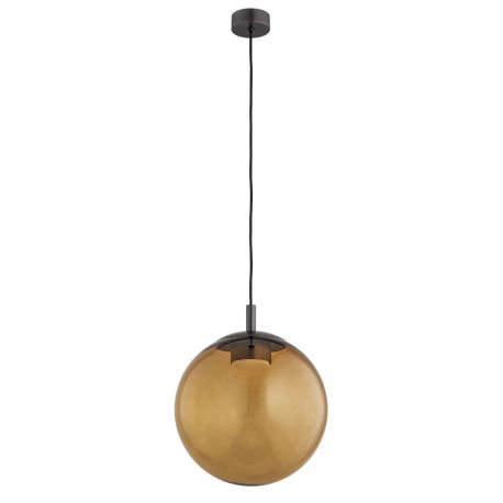 Pendule, Lustre suspendate - Lustra suspendata din Sticla, Chihlimbar, Metal, Titan, SACRAMENTO