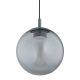 Pendule, Lustre suspendate - Lustra suspendata din Sticla, Fumuriu, Metal, Verde, SACRAMENTO
