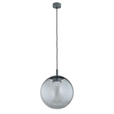 Pendule, Lustre suspendate - Lustra suspendata din Sticla, Fumuriu, Metal, Verde, SACRAMENTO