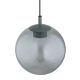 Pendule, Lustre suspendate - Lustra suspendata din Sticla, Fumuriu, Metal, Verde, SACRAMENTO