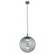 Pendule, Lustre suspendate - Lustra suspendata din Sticla, Fumuriu, Metal, Verde, SACRAMENTO