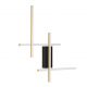 Aplica de perete LED design modern APECHO negru, auriu