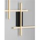 Aplice, corpuri de iluminat pentru pereti - Aplica de perete LED design modern APECHO negru, auriu