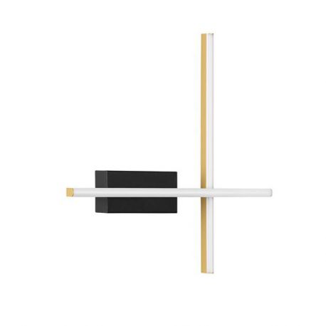 Aplice, corpuri de iluminat pentru pereti - Aplica de perete LED design modern QUAM negru, auriu