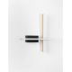 Aplice, corpuri de iluminat pentru pereti - Aplica de perete LED design modern QUAM negru, auriu