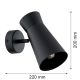 Aplice, corpuri de iluminat pentru pereti - Aplica de perete design minimalist, Otel, Negru, LORD