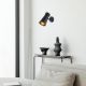 Aplice, corpuri de iluminat pentru pereti - Aplica de perete design minimalist, Otel, Negru, LORD