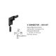 Becuri si accesorii - Conector pentru sina magnetica BREDA, negru, cod NVL-9010197