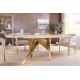 Mese dining - Masa design modern, Metal, Auriu, Ceramica, Alb, ART LIVING 200cm, A-46202 VC